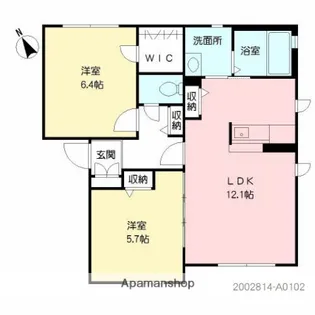 GREEN TERRACE A【102号室】の間取り