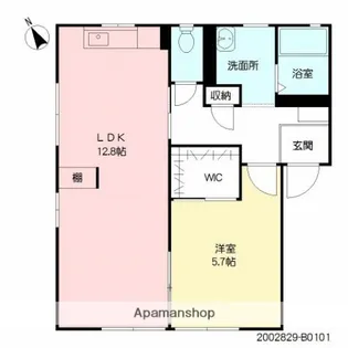 1LDKの間取り画像