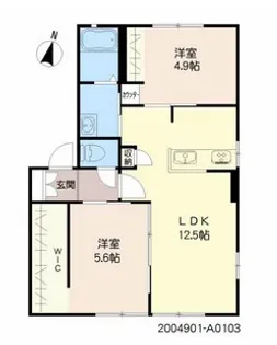 トレボージャルダン【103号室】の間取り