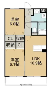 HALELEA照波園【3階】の間取り