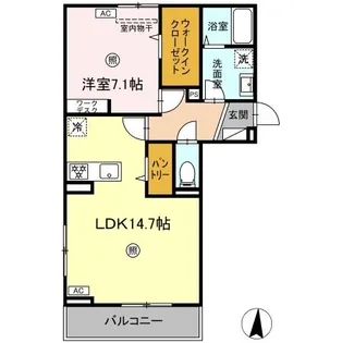DーROOM長浜【2階】の間取り