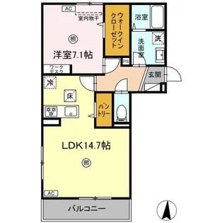 DーROOM長浜【1階】の間取り