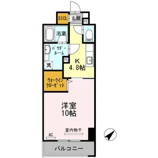 アルカーサル大道【4階】の間取り