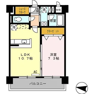リビオン千代町【2階】の間取り