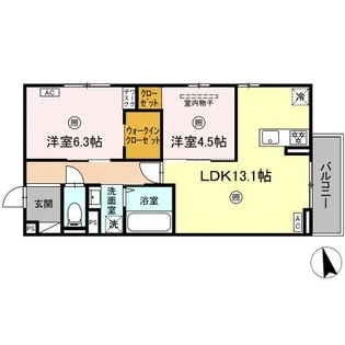 PREMILIFE下郡中央【3階】の間取り