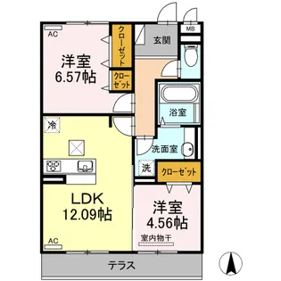 フォルトゥーナ横尾A・B A棟【1階】の間取り