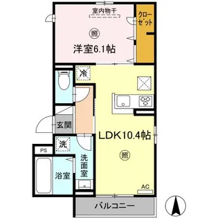 エクセレンス王子西【1階】の間取り