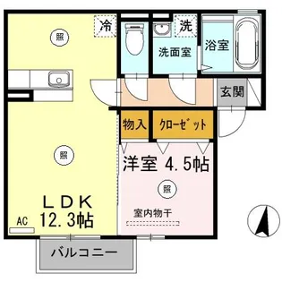 DーROOM古国府【2階】の間取り