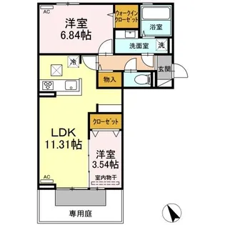 PROUD Ⅱ棟【1階】の間取り