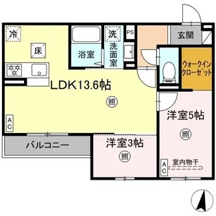 PREMILIFE萩原【1階】の間取り