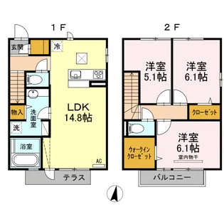 グランコート上田町【1階】の間取り