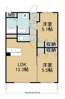 BERRYTS大在【5階】の間取り