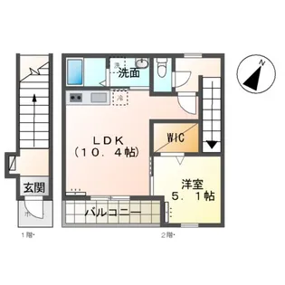 リバーフロント長浜【2階】の間取り