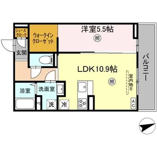 ヴェルシオール リアン【2階】の間取り