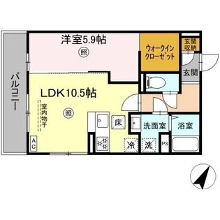 PREMILIFE下郡東【1階】の間取り