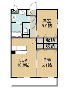 BLISS小池原【201号室】の間取り