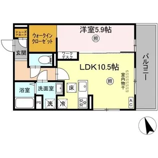 PREMILIFE須賀II【1階】の間取り