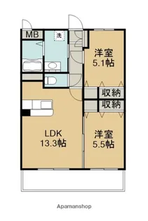 (仮称)ユーミー寺司【2階】の間取り