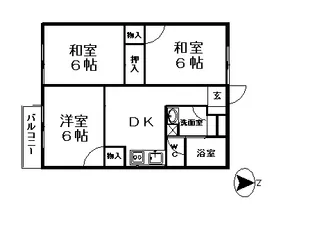 ラ・クール中島【1階】の間取り