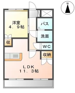 グランディール【00205号室】の間取り