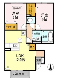 ラ・ブランリュウ伯楽 Ⅱ【1階】の間取り