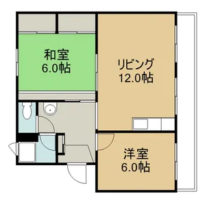 花園マンション【306号室】の間取り