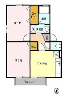 ヴィラ豊府【202号室】の間取り