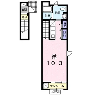 カーサ青い鳥【201号室】の間取り