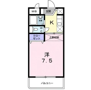 ウェルス三ヶ田【1階】の間取り