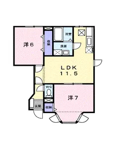 グリーンヒル葛木A【1階】の間取り