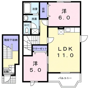 ORGANIC大寿Ⅰ【2階】の間取り