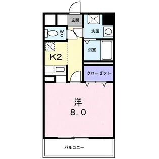 エルグレイス大手【5階】の間取り