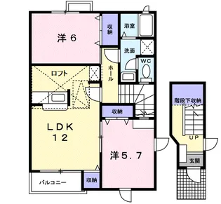 EVERGREEN【2階】の間取り