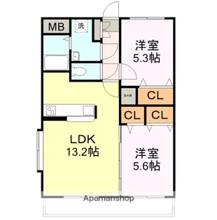 オレンジハウス【3階】の間取り
