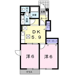 ラフィネ Ⅰ番館【1階】の間取り