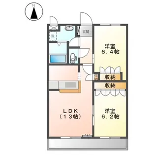 ブルー ウィンド【00102号室】の間取り