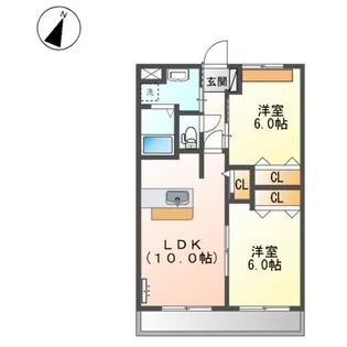 エバーハイツ・ナオⅡ【00103号室】の間取り