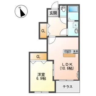 ピアクール【00101号室】の間取り