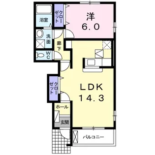 エアリーメゾンⅡ【1階】の間取り