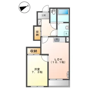 サンローズ蛍【00103号室】の間取り