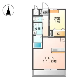 フープ・スター【00102号室】の間取り