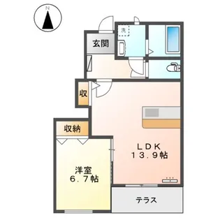 ラ・レーヴ【00101号室】の間取り