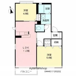 グランシャリオD【2階】の間取り