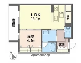 SHAMAISONエイト【1階】の間取り