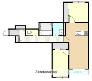 大分県大分市中島東2丁目【アパート】の間取り