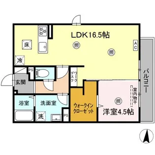 DーROOM長浜【1階】の間取り