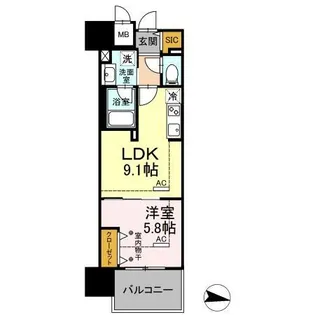 PARK AVENUE EAST【3階】の間取り