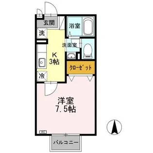 セジュール六本松 C棟【2階】の間取り