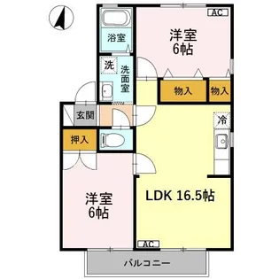 ベルシャルム【2階】の間取り