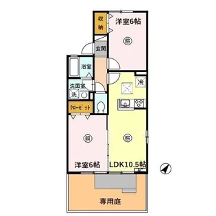 リブェールけやき Ⅰ【1階】の間取り